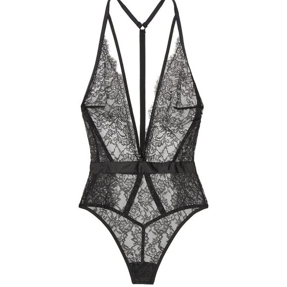 Victoria's Secret Strappy Plunge Teddy - (L) - Picture 3 of 3